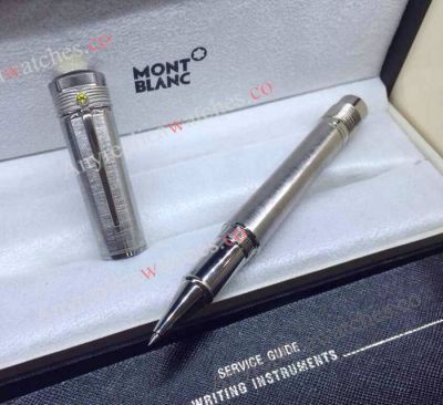 Mont Blanc Gandhi Silver Rollerball Pen - Mont Blanc Replica Pens